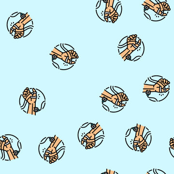 emg procedure neurologist vector seamless pattern emg procedure neurologist sign illustration
