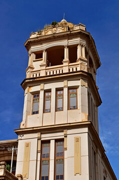 Detail of art nouveau facade in Ribeirao Preto, Sao Paulo, Brazil