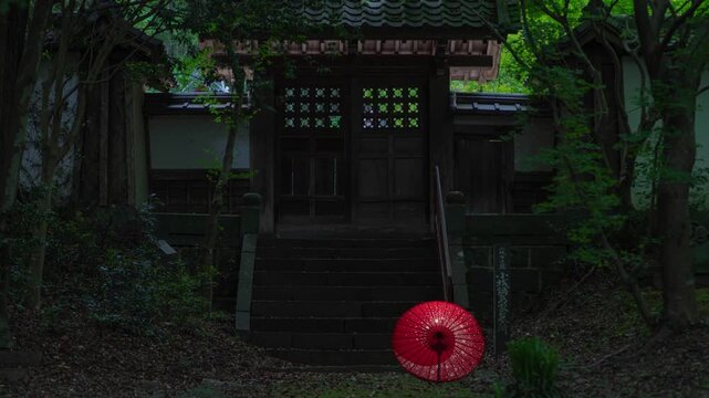 和風の門とヒメボタル