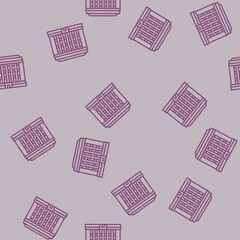 Obraz premium currency bank building vector line seamless pattern currency bank building sign illustration