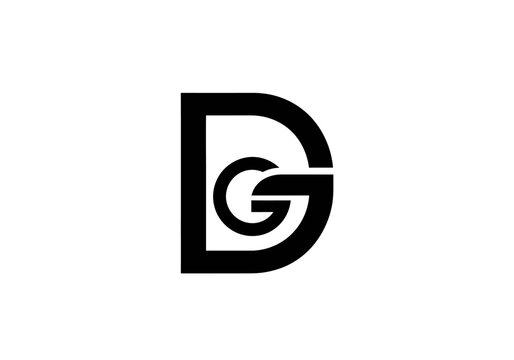 Modern bold letter DG or GD monogram vector logo design