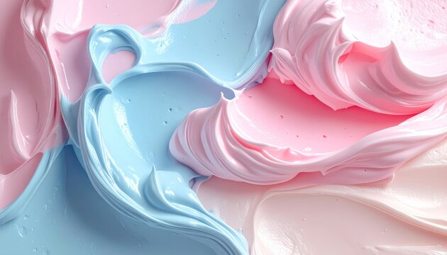 Abstract image of swirling pastel colors, resembling icing or creamy textures