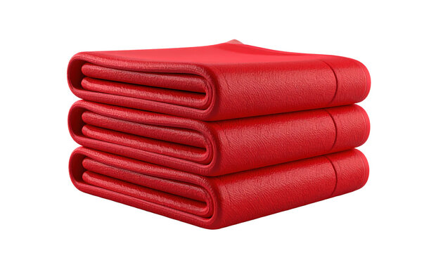 Stacked Folded Red Blankets Premium Luxury Throw Bedding