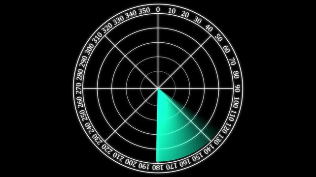Glowing radar screen. Abstract Hud call Rader concept. Radar point dictated to the enemy position. Digital realistic Technology radar animation 4k videos 