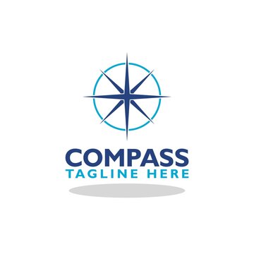 Compass logo icon with shadow