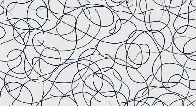 Abstract swirls and lines design pattern on white background graphic