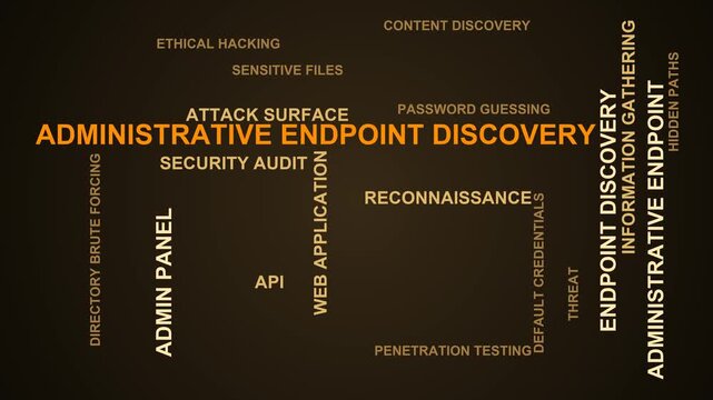 Administrative Endpoint Discovery Word Cloud