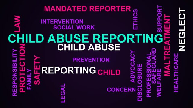 Child Abuse Reporting Word Cloud