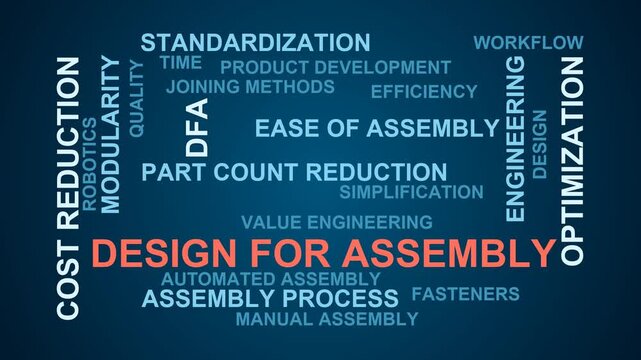 Design For Assembly Word Cloud