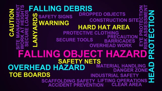 Falling Object Hazard Word Cloud