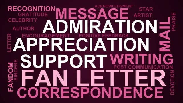 Fan Letter Word Cloud