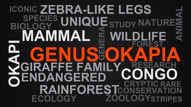 Genus Okapia Word Cloud