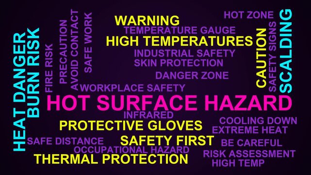 Hot Surface Hazard Word Cloud