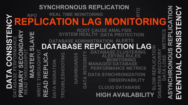 Replication Lag Monitoring Word Cloud