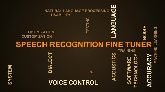 Speech Recognition Fine Tuner Word Cloud