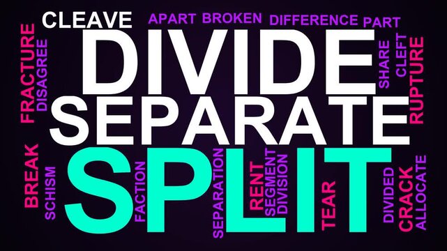 Split Word Cloud