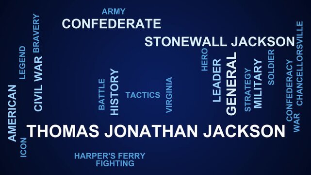 Thomas Jonathan Jackson Word Cloud
