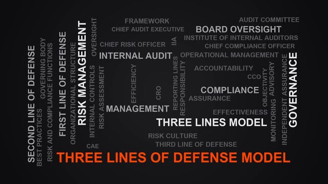 Three Lines Of Defense Model Word Cloud