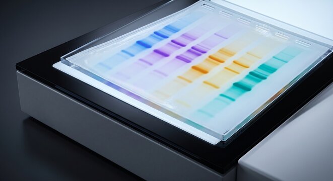 Chromatography Gel Plate With Luminous Color Separation Bands
