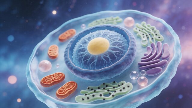 Cellular structure with organelles