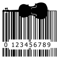 Barcode with cello © Vexels