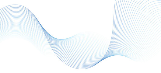 Abstract Blue Guilloche Wave Background, Dynamic Digital Thin Curved Lines Texture, Modern Tech Line Art Flowing Ribbon Backdrop Vector Graphic Design © MindVision