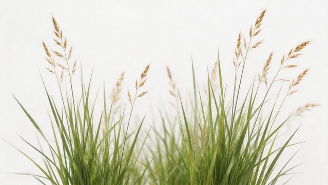 Green grass with golden seed heads