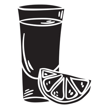Alcohol drink silhouette illustration