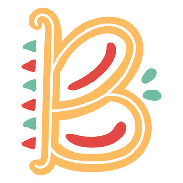 Mexican letter abc b icon