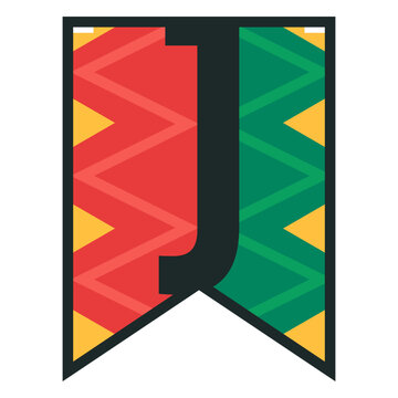 Kwanzaa banner letters j