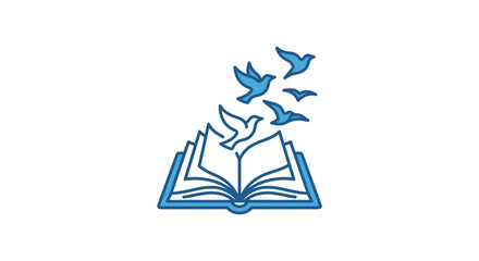 Open Book with Birds Flying Out © azrha