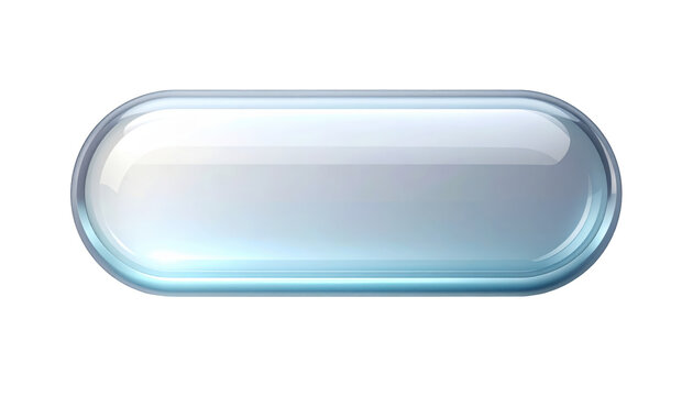 Glassmorphism Transparent Oval Button Modern Web UI Element