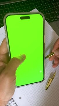 Mobile screen replacement mockup for advertisers.Social media mockup.4K vertical video . Ideal format for social media posts.