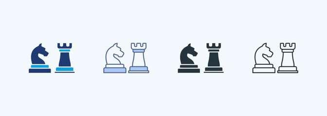 Chess Multiple Style Icon Collection © sugimanpenghulu