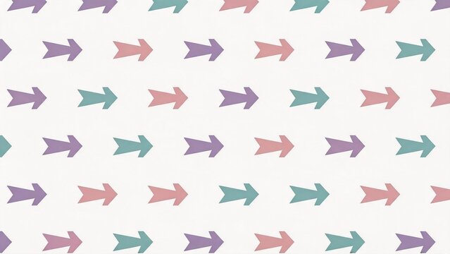 Colorful arrow pattern on white background