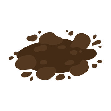 Cartoon Splatter of Brown Mud
