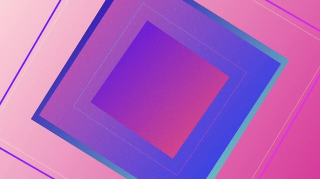 Abstract Gradient Diamond Shape Animation Loop, Pink Blue Purple Geometric Background