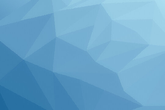 Abstract minimalist blue low poly background with fine grainy texture and modern geometric mosaic triangle polygon pattern