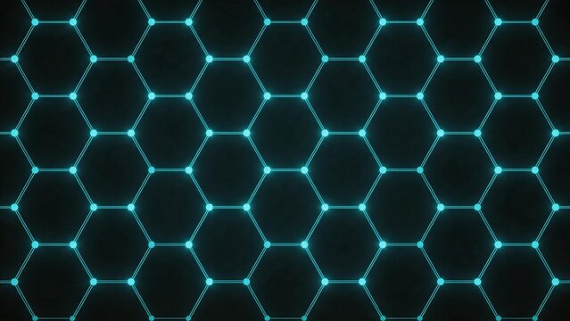 Blue glowing hexagonal pattern