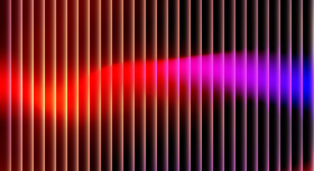 Glowing vertical light bars in red and blue tones creating striking color contrast against dark backdrop for high energy digital content and futuristic technology themed graphic design projects. © MDISMAIL
