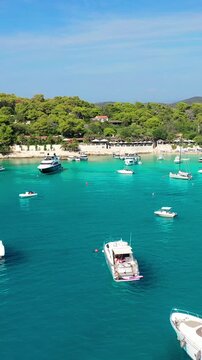 Vinogradisce Bay Pakleni Islands Boats Croatia