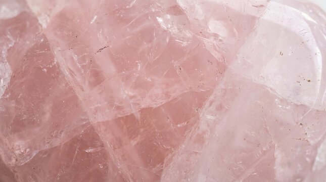 Macro texture of rose quartz with soft pink translucent pattern