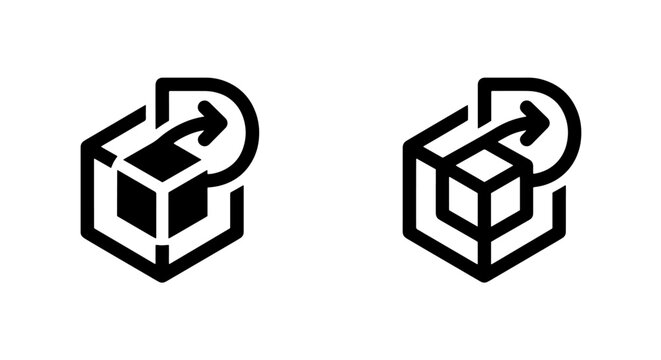 Product rotation and 3D modeling object icons with rotation transform interface