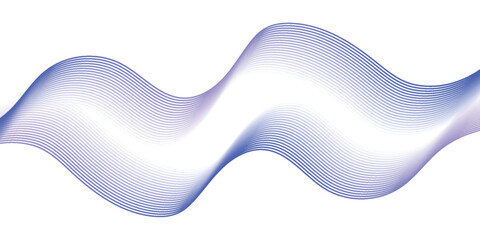 Fototapeta premium Wavy lines of light blue and purple creating a smooth, abstract pattern.