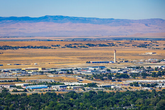 Boise Airport Aerial View Mountain Backdrop