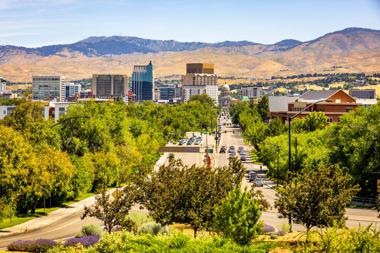 Boise Downtown Skyline Capitol Boulevard View
