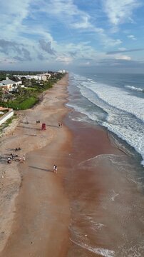 Beautiful morning view along Ormond Beach in Volusia County, Florida
