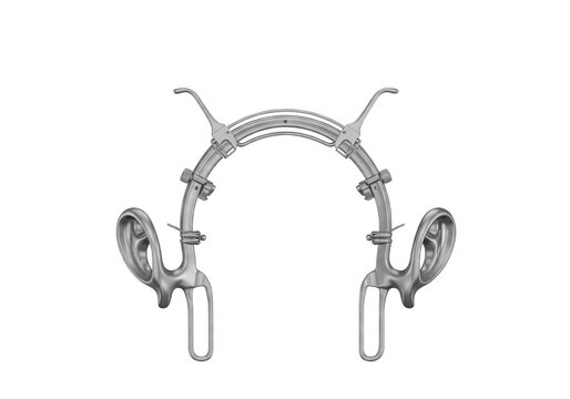 Vintage metal horse bit with snaffle and cheek pieces isolated on white background