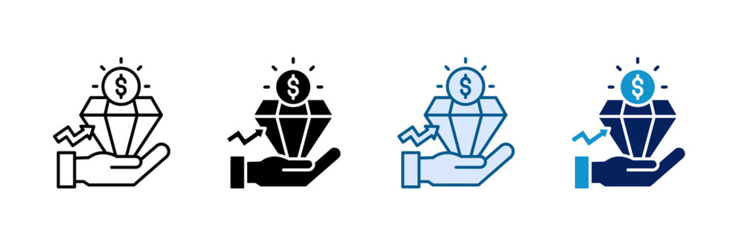 Intrinsic Value Icon Set Multiple Style Collection