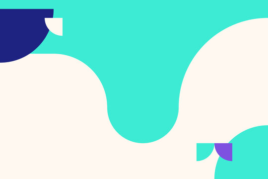 Minimal abstract geometric background with turquoise and cream flowing shapes inspired by contemporary sports branding, clean modern vector backdrop for branding, presentations and digital projects